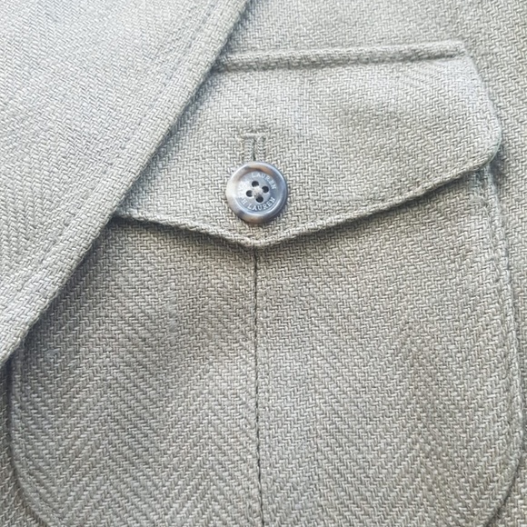 Lauren Ralph Lauren Herringbone Linen Blazer In Olive Fern Size 12 NWT $345 - Picture 7 of 12
